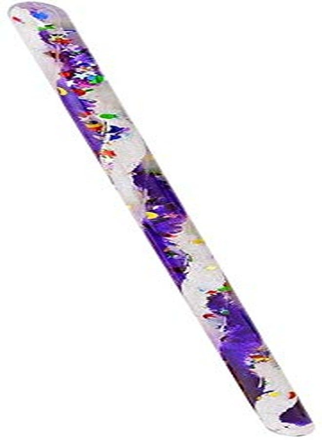 STAR MAGIC Experience Enchanting Motion Jumbo Spiral Glitter Wand Sparkling Glitter Action Sensory Toy for Kids and Adults Talking Stick Mesmerizing Visuals for Parties and Events!(Purple/White) - Image 1